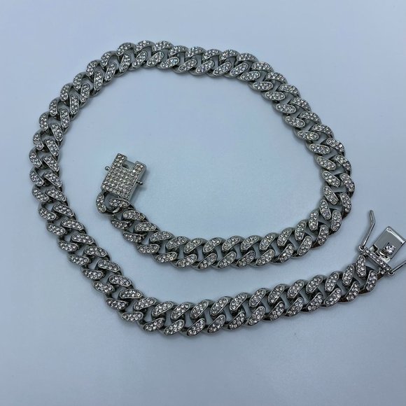 13MM Micro Miami Cuban Choker Iced Out Necklace - Picture 4 of 5